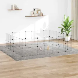 vidaxl-klatka-dla-zwierzat-z-bramka-52-panele-czarna-35x35-cm-stal