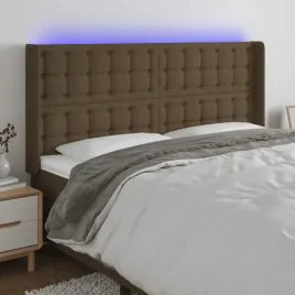 vidaxl-zaglowek-do-lozka-z-led-ciemnobrazowy-183x16x118-128-cm-tkanina