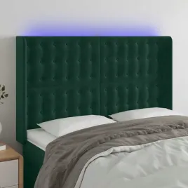 vidaxl-zaglowek-do-lozka-z-led-ciemnozielony-147x16x118-128cm-aksamit