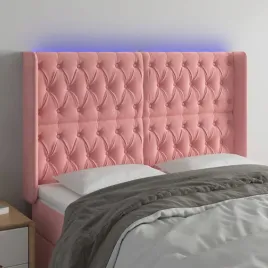 vidaxl-zaglowek-do-lozka-z-led-rozowy-163x16x118-128-cm-aksamit