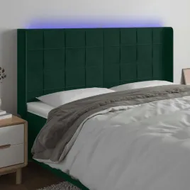 vidaxl-zaglowek-do-lozka-z-led-ciemnozielony-203x16x118-128cm-aksamit