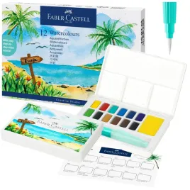 faber-castell-farby-akwarelowe-w-kostkach-12k-zestaw-akwarele-paleta-pedzel