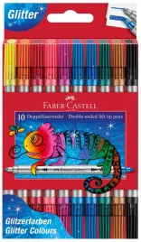 faber-castell-flamastry-pisaki-dwustronne-szkolne-10-kolorow-brokatowe