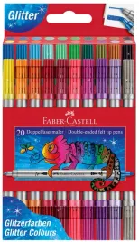 faber-castell-flamastry-pisaki-dwustronne-szkolne-20-kolorow-brokatowe