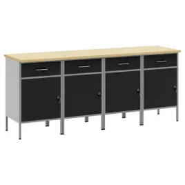 szafka-robocza-z-szuflada-4-szt-czarny-i-szary-200-x-55-x-85-cm
