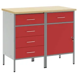 szafka-robocza-2-szt-czerwony-i-szary-100-x-55-x-85-cm
