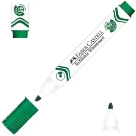 faber-castell-marker-suchoscieralny-do-bialych-tablic-okragly-zielony