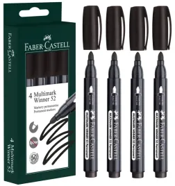 faber-castell-marker-permanentny-okragly-winner-czarny-zestaw-4-sztuki