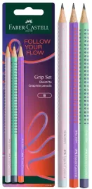 faber-castell-olowek-grafitowy-trojkatny-szkolny-grip-2001-hb-flow-3-sztuki
