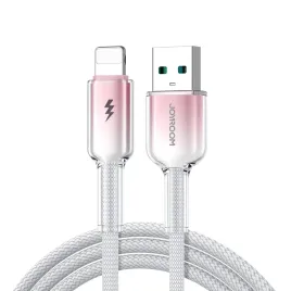 kabel-joyroom-crystal-clear-series-3a-usb-a-lightning-12m-bialy
