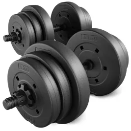 hantle-regulowane-20kg-zestaw-hantli-bitumiczne-solidne-2x10-kg