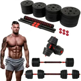 hantle-30kg-2x15kg-bitumiczne-regulowane-zestaw-16-talerzy-sztanga