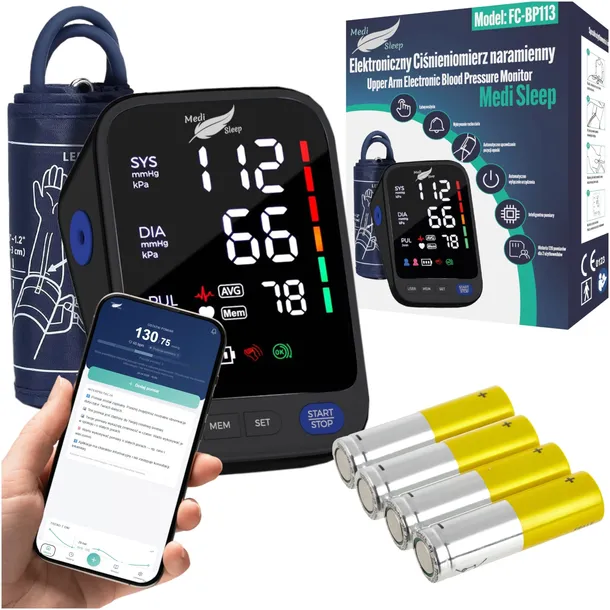 CIŚNIENIOMIERZ NARAMIENNY + APLIKACJA ELEKTRONICZNY MEDI SLEEP DLA DOROSŁYC