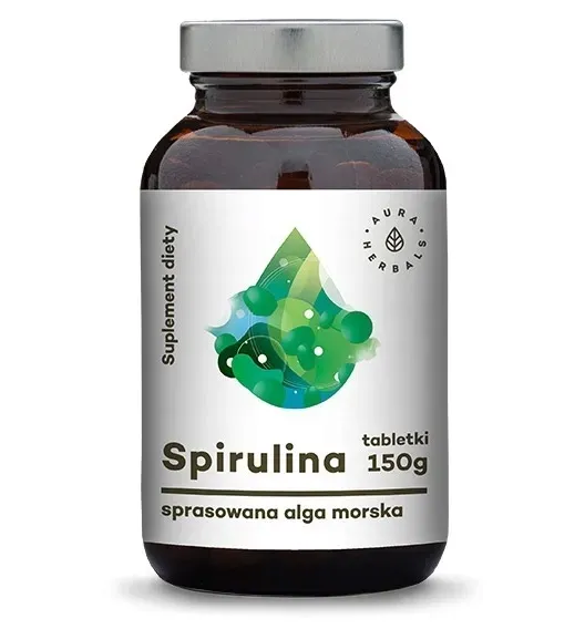 aura-herbals-spirulina-150g-600-tabletek-waga-z-opakowaniem-0-2-kg