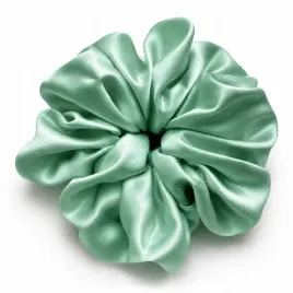 jedwabna-gumka-do-wlosow-100percent-jedwab-scrunchie-pastelowa-mieta-xxl-meravil