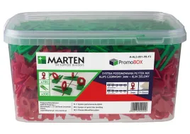 system-poziomowania-plytek-klips-300mm-czerwony-700szt-klin-200szt-marten