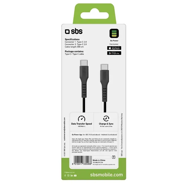 kabel-sbs-tecabletcc3m-usb-c-usb-c-3m-czarny-kolor-szary