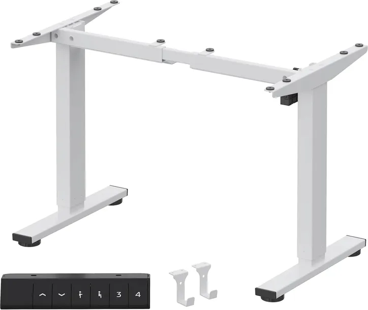 STELAŻ BIURKA ELEKTRYCZNEGO FLEXISPOT EN1 BIAŁY 80 KG REGULOWANY 116 CM