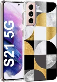 etui-do-samsung-galaxy-s21-5g-silikonowe-geometryczne-zlote-czarne-sm-g991b