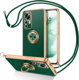 etui-plastikowe-do-xiaomi-12t-pro-zielono-zlote-ze-szmycza-i-ringiem