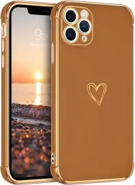 etui-do-apple-iphone-11-pro-max-silikonowe-brazowe-zlote-serduszko-a2161