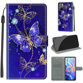 etui-z-klapka-do-xiaomi-redmi-note-11t-5g-poco-m4-pro-5g-granat-zloty-motyl