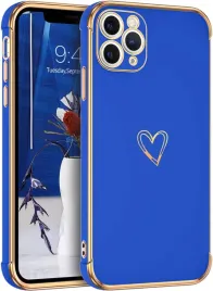 etui-do-apple-iphone-11-pro-silikonowe-niebieskie-zlote-serduszko-a2160