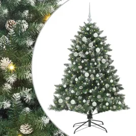 nowoczesna-sztuczna-choinka-z-tasmami-led-150-cm-zielona-minimalistyczn
