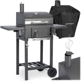 grill-weglowy-ogrodowy-komin-zeliwny-ruszt-termometr-pokrowiec