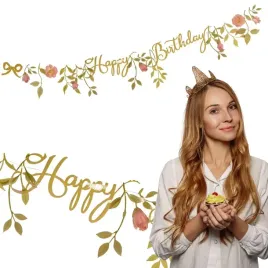 baner-happy-birthday-kwiaty-zloty-partydeco-130-cm