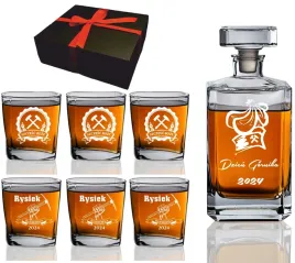 karafka-6-szklanek-z-grawerem-do-whisky-dzien-gornika-barborka-swieta