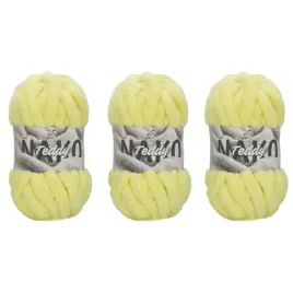 gruba-wloczka-na-koce-nako-teddy-1735-cytrynowy-pakiet-3x200gr