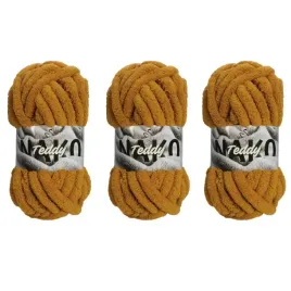 gruba-wloczka-na-koce-nako-teddy-13943-musztardowy-pakiet-3x200gr