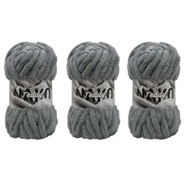 gruba-wloczka-na-koce-nako-teddy-13956-szary-pakiet-3x200gr