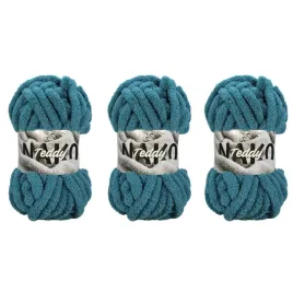 gruba-wloczka-na-koce-nako-teddy-14513-petrol-pakiet-3x200gr