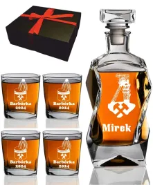 karafka-4-szklanki-z-grawerem-prezent-dzien-gornika-swieta-barborka