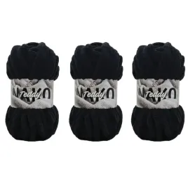 gruba-wloczka-na-koce-nako-teddy-217-czarny-pakiet-3x200gr