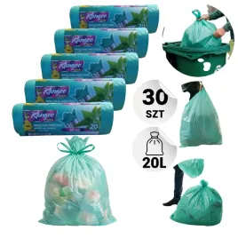 5xkangoobags-worki-na-smieci-20l-wiazany-zapach-mieta-30-szt