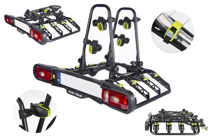 HIT - Inter Pack Quattro bagażnik na hak holowniczy 13-pin 4 rowery 60 kg