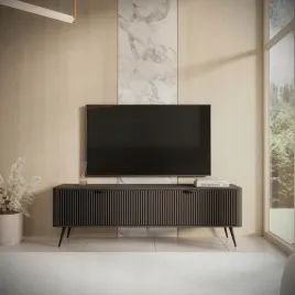 lante-czarna-szafka-rtv-160-cm-2-x-drzwi-ryflowana-czarne-nogi-uchwyty