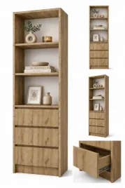 elegancki-duzy-regal-z-3-szufladami-i-polkami-na-ksiazki-dab-craft-zloty