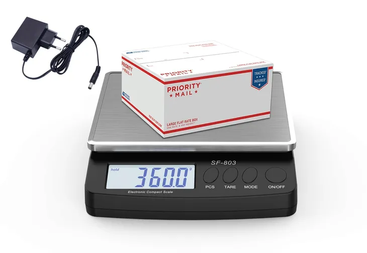 WAGA 30KG / 1g POCZTOWA SKLEPOWA LICZĄCA SZTUKI metalowa tacka + zasilacz