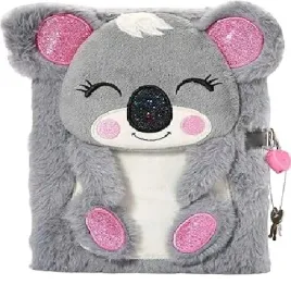 pluszowy-futrzany-pamietnik-koala-dla-dziewczat-z-zamkiem-i-kluczami