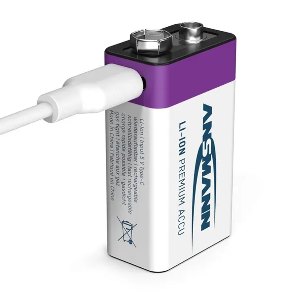akumulator-li-ion-ansmann-e-block-400mah-9v-usb-c-stan-opakowania-oryginalne