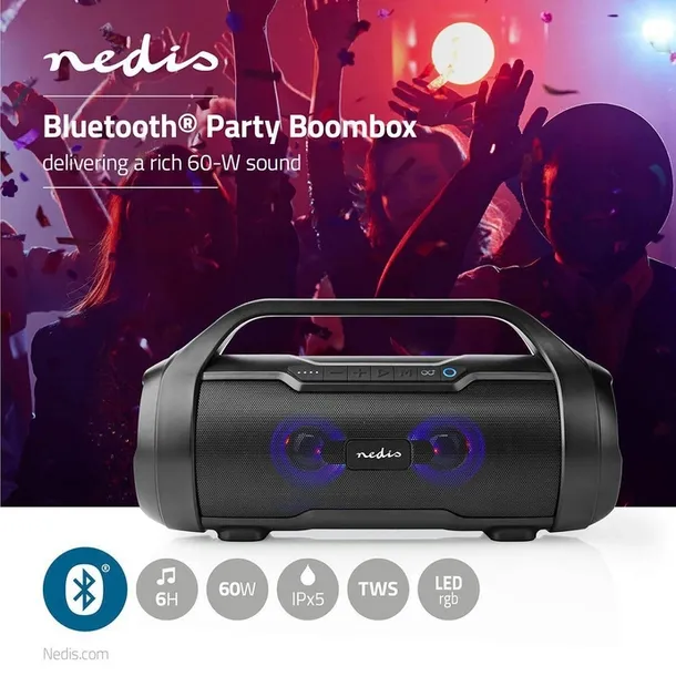boombox-nedis-spbb310bk-czarny-funkcje-brak