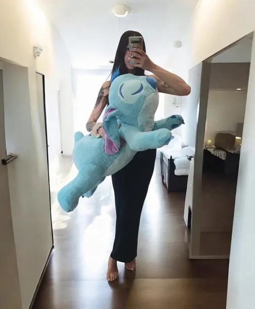 Ogromny leżący Stitch mięciutki pluszak przytulanka maskotka poduszka 100 cm rozmiar XXL
