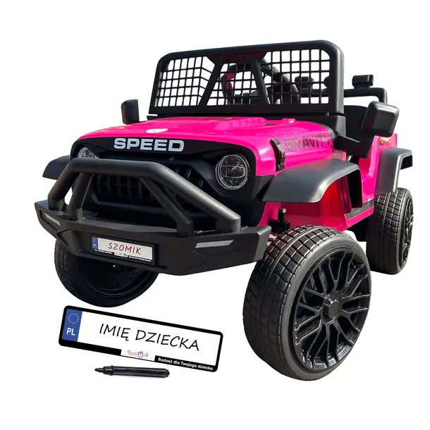 Auto na Akumulator dla dzieci Buggy 4x4 12 V EVA LEDy Pilot 2.4G Tablice