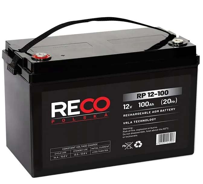 Akumulator żelowy RP12-100 12V 100AH AGM bezobsługowy do UPS KAMPER