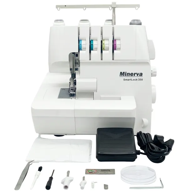 Owerlok overlock domowy Maszyna do szycia Minerva SmartLock 350 4-nitkowy