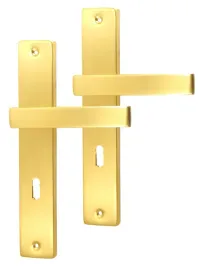 domino-klamka-qubik-zlota-matowa-szczotkowana-rozstaw-92mm-na-klucz